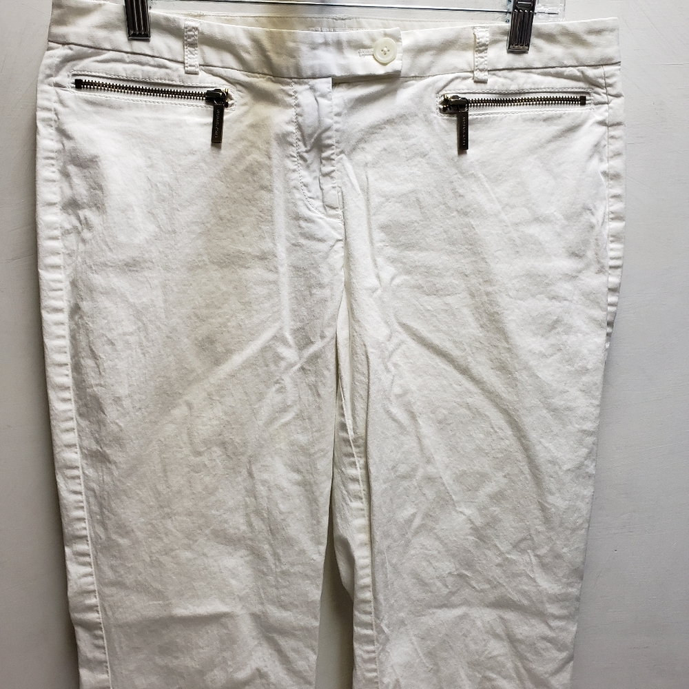 Womens Michael Kors size 10 white cotton spandex dress pants lightweight - Picture 4 of 11